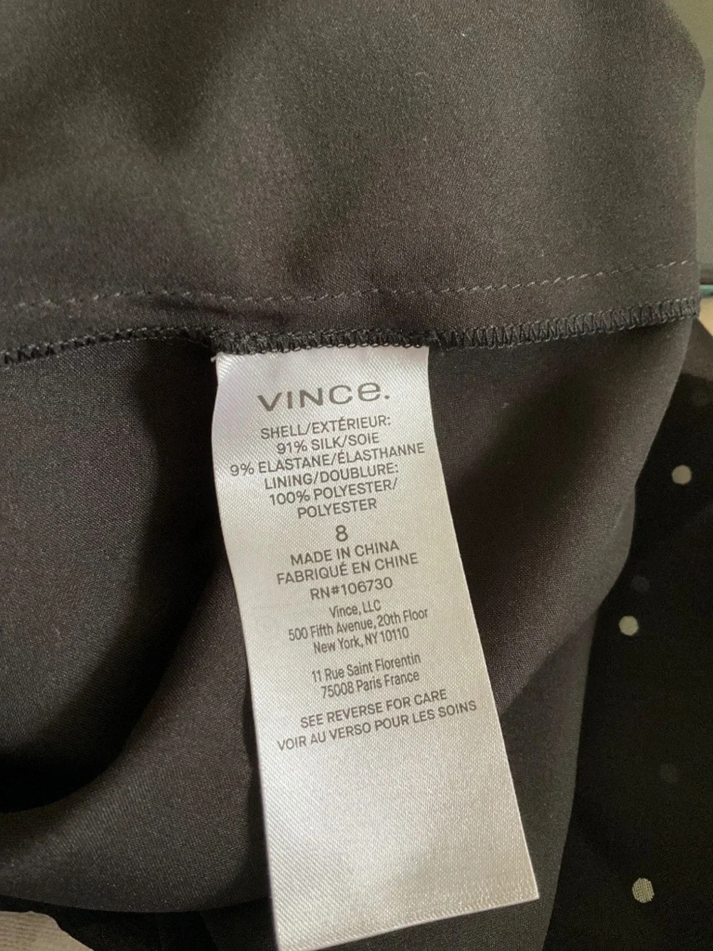 VINCE  Polka Dot Sheer Stretch Silk Midi Skirt